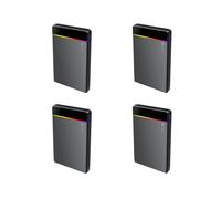 4 Ensemble Boîtier RVB pour Disque Dur Externe HDD/SSD 2,5 Pouces Type-C Vers USB 3.2 Gen1 5 Gbit/S, Sans Outil