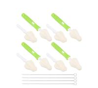 4 Ensemble Set de Brosses pour Biberons et Tétines | Tête Éponge, Poignée Pliable en Arc, Embouts de Rechange et Brosses pour Paille, Format Voyage