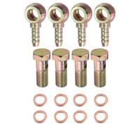 4 Ensemble Voiture Banjo Tuyau Barbillon Boulon Ajustements Métal avec 8mm Entretoises