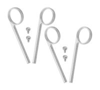 4 Ensembles Bague de Valve à Doigt en Métal Argenté, Réglable | Vis de Fixation, Prise Antidérapante, Protège la Finition, pour Élèves et Professeurs de Musique