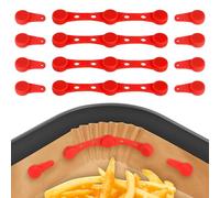 4 Ensembles Boucle Magnétique en Silicone pour Friteuse à Air,Sécurisée des Doublures en Papier Parchemin,Empêche le Décollage et le Contact avec la Résistance,Accessoire Universel pour Airfryer