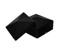 4 Ensembles Capuchon de Poteau de Clôture Noir en Plastique, Protection UV | Installation Facile Vis, Bords Lisses, Moulage Monobloc Robuste pour Clôtures, Terrasses, Jardins et Garde-corps