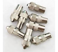 4 Ensembles Connecteurs D'antenne, Femelle et Mâle Adaptateur de Connecteurs de Câble Coaxial D'antenne TV, Câble RF TV Prise de Connecteur D'antenne, Argent