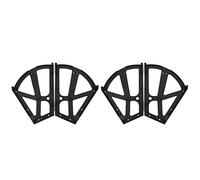 4 ensembles de charnières d'armoire de tiroir à chaussures, remplacement de support de Turing de chaussures noires avec accessoires de montage pour le salon de cuisine