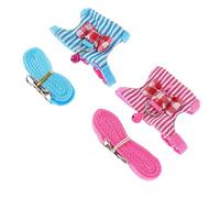 4 Ensembles de Laisse de Hamster Harnais de Hamster décoratif Harnais de Marche de Lapin Costume d'animal Harnais de Hamster Confortable Petit (A 1 17x17x22cmx2pcs)
