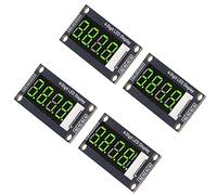 4 Ensembles de Modules D'affichage de Tubes Numériques LED 4 Chiffres 7 Segments 0,36 Pouces TM1637 Puce D'entraînement pour équipement de Machine(Vert MRA110E)