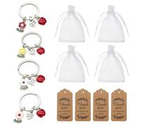 4 Ensembles De Porte-Clés, Cadeaux Commémoratifs De Vacances, Pendentifs D'Instruments De Musique pour Sac À Dos, Décorations De Porche pour La Maison, Aux Amis Et Aux Médecins.