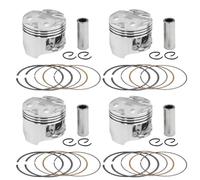 4 ensembles de segments de piston de taille d'alésage de cylindre de 48,5 mm 48,75 mm 49 mm Kit complet compatible avec les pièces de moto automobile CBR250 KY1 MC19 CBR19 CBR 19(4 Sets 48.5mm)