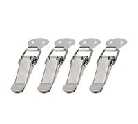 4 ensembles de serrures à bascule à ressort en acier inoxydable Clips de serrage à ressort pour boîte à outils, boîte à outils, tiroir, 75mm/2,95"