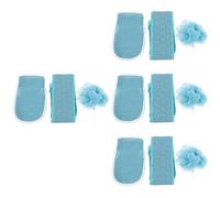 4 ensembles de serviettes de bain à trois morceaux ensemble de loofah plat éponge de bain de bain arrière exfoliator