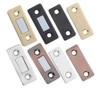 4 Ensembles Loquet de Porte Invisible Magnétique, Fer | Blocage Discret, Maintien Fermé, des Vibrations, Usage Locatif, Salle de Bain, Autocollant et Vis