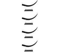 4 Ensembles Modèle de Faux Cils Larges en Acrylique Noir Base Portable | Démonstration Professionnelle, Support Vinyle, pour Extensions, Apprentis Beauté, Artistes du Regard, Salons, Écoles