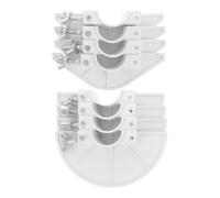 4 Ensembles Plaque de Drainage PVC Blanche, Gabarit 50 et 75mm | Modèle de Remplissage pour Tuyau, Compatible Évacuation 50/75mm, Remplacement Ancien ou Cassé, Pose Facile