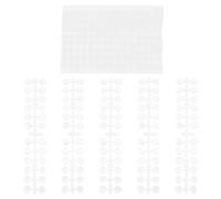 4 Ensembles Plaques à Ongles Rondes Blanches en Plastique | Présentoir Discret à Base Blanche Transparente, Format Compact, pour Salons Spa et Organisation