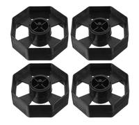 4 Ensembles Roue D’insertion de Bande, Plastique Noir | Mandrin Compatible Cores Applicateurs, Rotation Fluide et Stable, Usage Maison et Emballage
