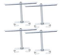 4 Ensembles Support de Luminaire Linéaire Fixé au Plafond, Kit | Intégration Affleurante sur Grille, Pose sans Perçage, Alignement Stable, pour Bureaux et Espaces Ouverts