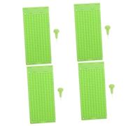 4 Ensembles Tablette Braille Touche Style Stylo Aveugle Verre Doseur Emboîtement De Tasse à Mesurer Tasses Et Cuillères à Mesurer Étiquette Tasses à Mesurer Light Green Plastique minkissy