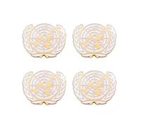 4 Épinglettes créatives des Nations Unies, World Peace Olive Branche Épinglette, Hommes et Femmes Badges en Alliage Métal