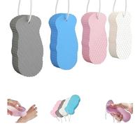 4 Éponge exfoliante corps magique, éponge de bain exfoliante ultra-douce, réutilisable et séchage rapide, soin peau sensible, élimine peaux mortes pour peau lisse et éclatante