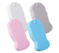 4 éponges exfoliantes pour le bain, exfoliantes pour la peau, éliminant les peaux mortes réutilisables pour le corps, pour adultes et enfants