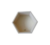 4 étagères hexagonales en bois 30 x 26 x 10 cm