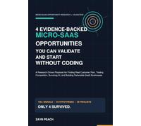 4 Evidance-Backed Micro-SaaS Opportunities You Can Validate and Start Without Coding: A Research-Driven Playbook for Finding Real Customer Pain, ... AI, and Building Defensible SaaS Businesses