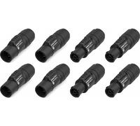 4 extrémités de câble d'alimentation / sortie NEUTRIK NAC3M-TRUE1-S et NAC3F-TRUE1-S 20 A