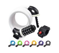 4 Feet High Security Resettable 5 Digit Bicycle Lock Cable to Roll Up Outdoor Cycling Suit, 1.2m x 12mm