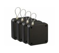AGT Ferme-portes automatiques 4 pièces avec cordon coulissant - coloris noir