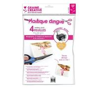 4 feuilles de plastique dingue imprimable A4 - Blanc