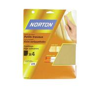 4 FEUILLES DE PONCAGE NORTON 230*280 À MAIN PAPIER DE VERRE PETITS TRAVAUX GRAIN 5 - 63642516122