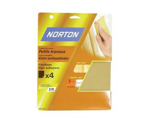 4 FEUILLES DE PONCAGE NORTON 230*280 À MAIN PAPIER DE VERRE PETITS TRAVAUX GRAIN 5 - 63642516122