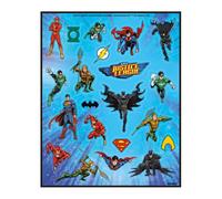 Justice League - 49969 - Feuilles d'Autocollants , Pack de 4