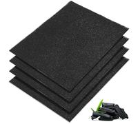 4 Feuilles Filtre Climatisation Gainable en Fibre Noire | Fibre à Surface Lisse, Circulation D’air Maintenue, Préfiltre pour Grilles de Retour, Usage Domestique