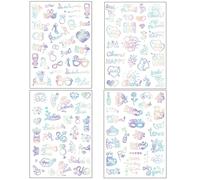 4 Feuilles Hen Party Temporary Tattoos Team Bride Tattoos Hen Do Bachelorette Party Accessories for Girls Women Bridesmaid Bride to Be Tattoos Wedding Stickers