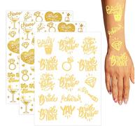 4 Feuilles Tatouages Temporaires Mariage Evjf Faux Autocollants La Mariée Team Mariée Tatouages Ephémères Tattoos Étanche Décoration Pour Enterrement De Vie De Jeune Fête Cadeau