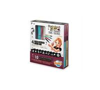 4 feutres cosmetiques avec pochoirs - doré