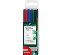 Faber-Castell Feutres multiusage MULTIMARK non-permanent S – Étui de 4