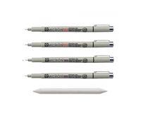 4 feutres Pigma Micron - 003 - 005 - Sakura - pointe extra fine noir + 1 estompe