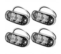 4 Feux de Gabarit LED Blancs 12V-24V, Position Latérale Remorque Camion | Feux de Gabarit LED Blanc 12V-24V Étanches IP65, Assurant une Signalisation Latérale Très Fiable pour Remorques et Camions
