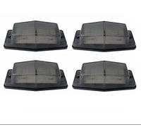 4 Feux de Position Latéral Ambre/Orange Feux Clignotant Latéraux 12 LED 12V 24V Cabochon Fumé/Teinté Pour Camion Caravane Fourgon Bus Remorque Agricole