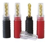 Dynavox Fiche banane creuse – 2 rouges, 2 noires – 1 x 1 x 4,5 cm
