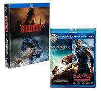 4-Film Action & Adventure Collection: Godzilla / Pacific Rim / 10,000 B.C. / Beowulf (4-Movie Collection) [Spanish Artwork]