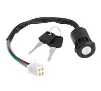 4 Fils Interrupteur À Clé De Contact et 2 Clés, DC 12V 1.5A Max D'allumage Commutateur de Touche Remplacement Compatible avec Chinois Fait 50cc-250cc Taotao Sunl Moto ATV Dirt Pocket Bike Scooter