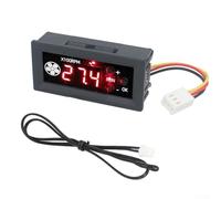 4 fils pour contrôleur de vitesse de ventilateur PWM 12 V 3 A avec affichage numérique de la température et de la vitesse du ventilateur pour appareils électroniques (3P + points noirs)