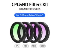 4 filtres d'objectif CPL+ ND8 16 32 Filtres Compatible avec DJI osmo Action3/ 4/osmo Action 5 Pro
