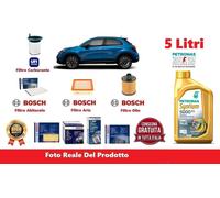 4 Filtres Entretien Bosch + 5 Huile pour Fiat 500X Renegade 1.6 2.0 Multijet 120