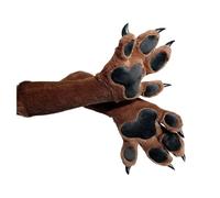 4-Finger Beast Paws with, 3D Pads Furry Claw Gloves Fursuit