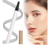 4-Fork Tip Waterproof Eyebrow Pencil Quick-Dry, Sweat-Proof, Smudge-Proof for Long-Lasting Brow Makeup (Honey Brown)