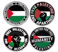 4 Free Palestine Pins,Palestinian Flag Pins,Free Palestine Brooches, Support Palestine Fist Badge Button Pins,Acrylic Badge Accessories